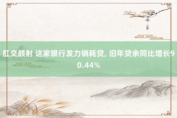 肛交颜射 这家银行发力销耗贷, 旧年贷余同比增长90.44%